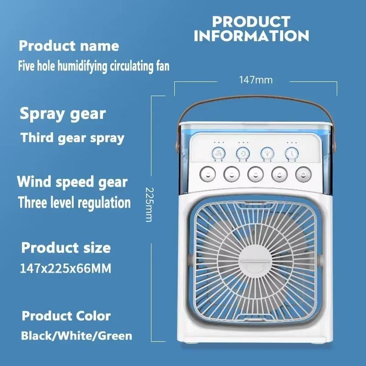 3-in-1 Portable USB Air Cooler Fan