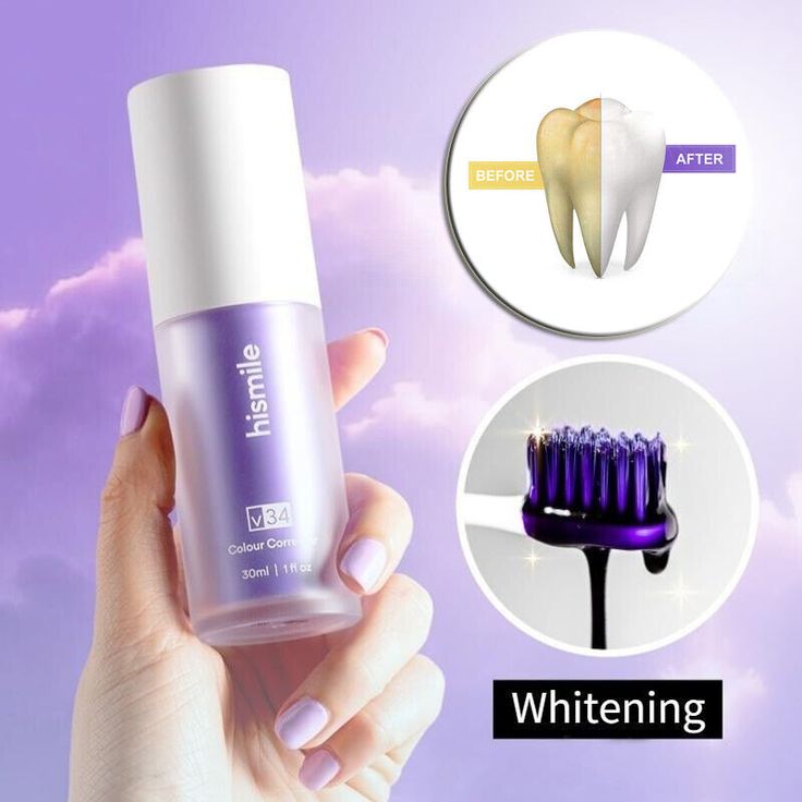 HiSmile V34 Purple Toothpaste. Instant Whitening & Stain Concealing